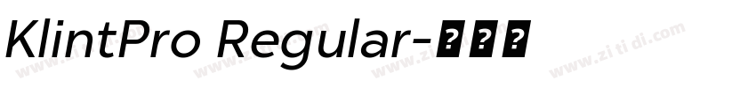KlintPro Regular字体转换